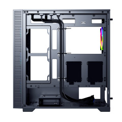 PC Case Full Tower Tempered Glass Black&White Gaming Computer Case Gabinete PC