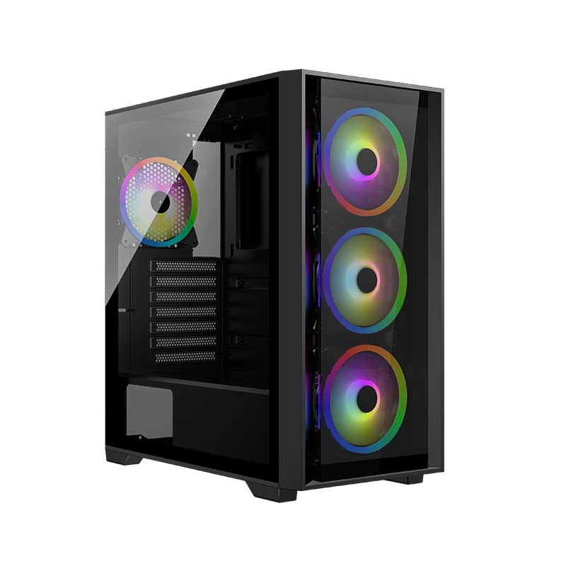 Wholesale Computer Cases Full Tower Gaming Tempered Glass Casing ATX PC