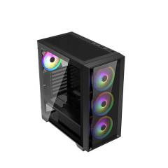 Computer Cases Full Tower Gaming Tempered Glass Casing ATX PC Cabinet