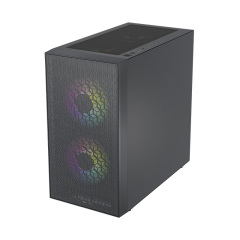 ABS Mesh Panel Gaming PC Case Micro ATX Mid Tower Gaming Computer Case Glass Desktop Computer Cabinet