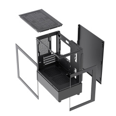 Full View Tempered Glass Gaming PC Case Micro ATX Mid Tower Computer Desktop Case for Gamer pc