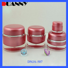 DNJA-507 Gold Round Acrylic Cosmetic Jar Container with Lid 