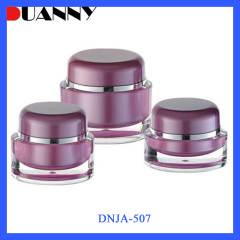 DNJA-507 Gold Round Acrylic Cosmetic Jar Container with Lid 
