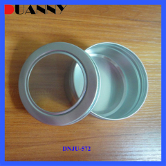 DNJU-572 Round Aluminum Jar with window see-through lid