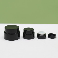 DNJP-529  Plastic Black Cosmetic Nail Gel Jar