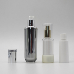 DNAA-521E acrylic double wall luxury refillable cosmetic packaging airless bottle
