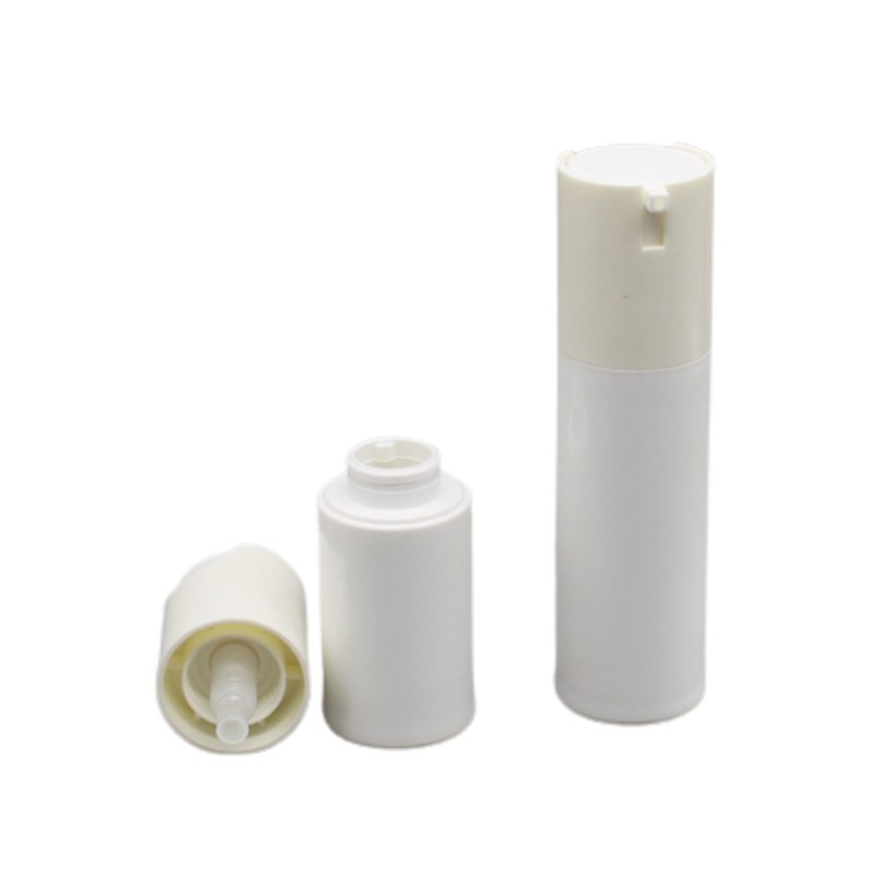 DNAP-501 15ml 30ml 50ml White Round Cosmetic Plastic PP Airless Pump Bottle for Skin Care