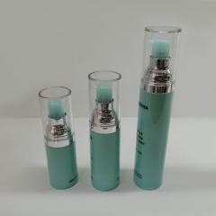 DNAP-510 Duannypack 15ml 30ml 50ml Eco Friendly 30ml Plastic Round matte clear  Cosmetic Airless Pump Bottle for Skin Care