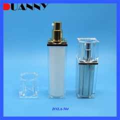DNLA-504 Square Acrylic Black Cosmetic Lotion Pump Bottle