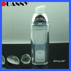 DNAA-507 Wholesale 15ml 30ml 50ml Square Acrylic Cosmetic Airless Pump Lotion Bottle for Face Cream and Foundation Cream