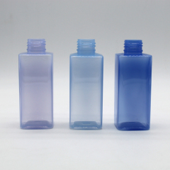 DNBL-523 hot sale 4oz bottles with pump plastic square pet luxury plastic bottle