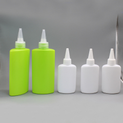 DNNX-502 Plastic Oval Shape Glue Bottle with Cap for Nail Glue