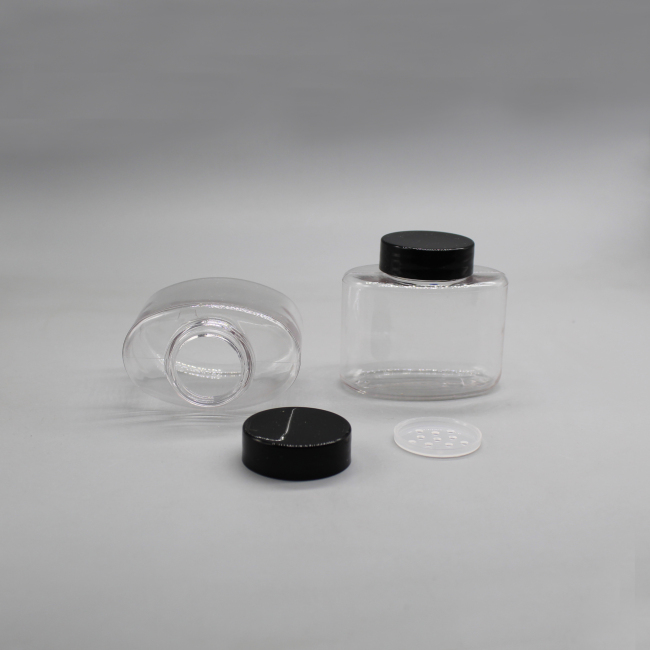 DNJG-600 60ml 120ml oval makeup powder supplement  jar packaging