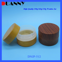 DNJP-512 Wood grain PP cream round jar 