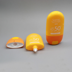 DNLP-503 Best Quality Flat Plastic Cosmetic Sunscreen Lotion Bottle 50ml