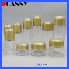 DNLB-508 Clear Glass  Lotion Bottle and Jar Set