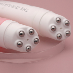 DNTP-515 Duannypack 40mm diameter plastic skincare eye cream 5 stainless balls massage functional tube plastic tubes with massager roller