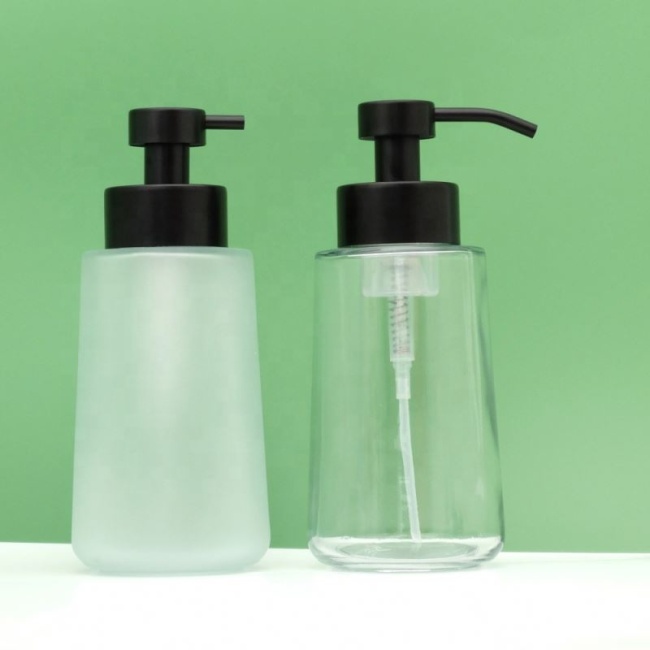 DNBF-601 Biodegradable Soap Cleanser Foaming Face Wash Bottle Glass 450ml
