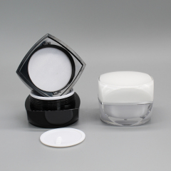 DNJA-529 Square Acrylic Plastic Cosmetic Cream Jar
