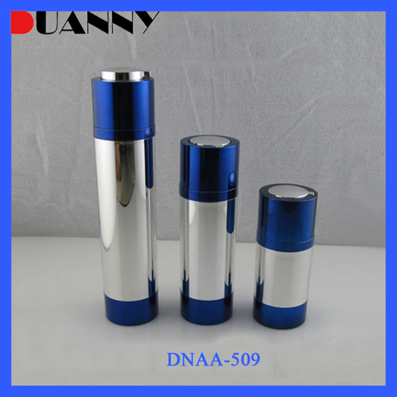 DNAA-509 15ml 30ml 50ml Silver Rotary Cosmetic Bottle Packaging for Skin Care