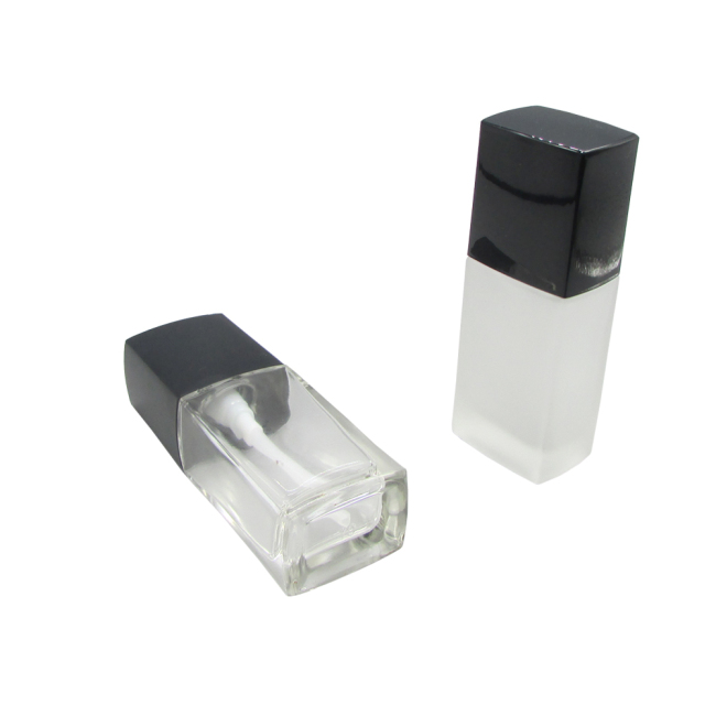 DNLB-504 30ml Frosted Glass Square Cosmetic Lotion Pump Bottle for Skin Care