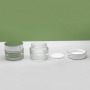DNJB-500 Round 30g 50g Small Glass Clear Cosmetic Cream Jar Container with Screw Cap