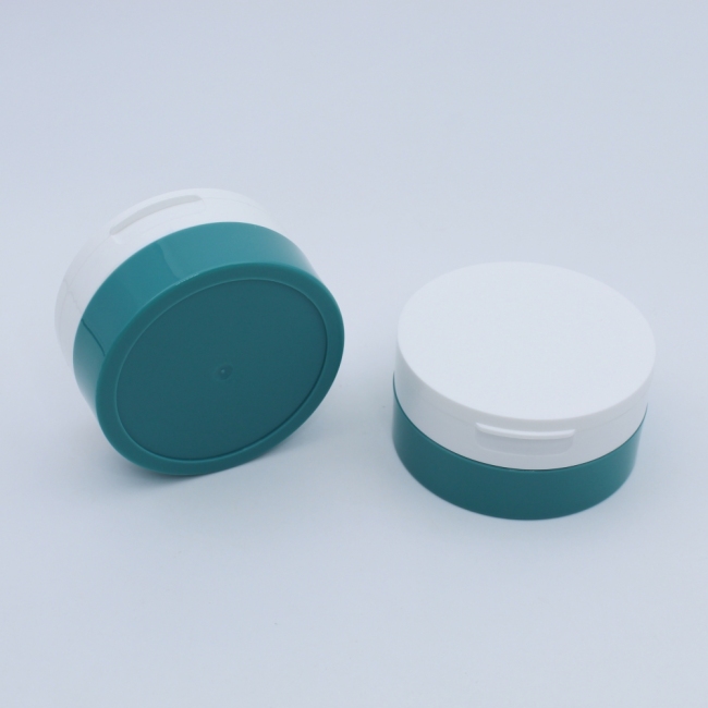 Square PP Cosmetic Jar with flap cap 50g