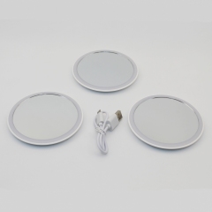 round make up mirror with LED light