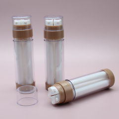DNLA-529 10mlx2 20mlx2 25mlx2 Acrylic Cosmetic Dual Pump Lotion Bottle