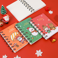 Cuaderno de espiral Mini con temática navideña