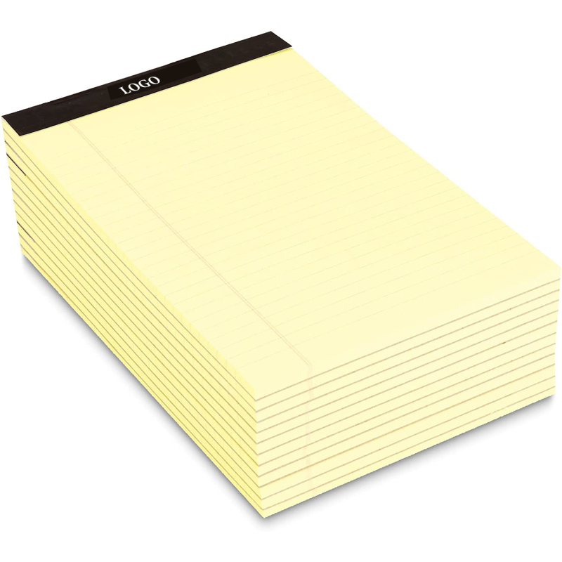 Schmal linierter Schreibblock – Kanarienvogel (50 Blatt Papierblöcke, 12 Stück)
