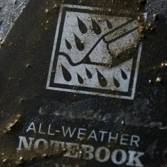 Записная книжка с боковой спиралью Weather, черная обложка, универсальный узор