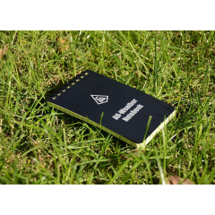 Cuaderno impermeable para todo tipo de clima, bolsillo para ducha, bloc de notas táctico con tapa, libro de notas Steno Pad (negro, 5 uds.)