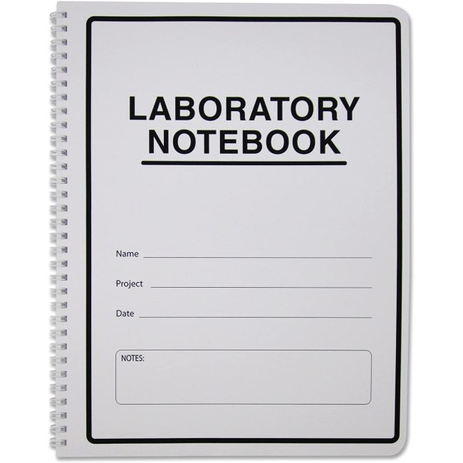 Cahier de laboratoire de l'étudiant (format de grille scientifique) - Standard sans copies carbone