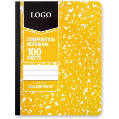 Basics College - Cuaderno de composición con rayas, 100 hojas, varios colores de mármol, paquete de 4