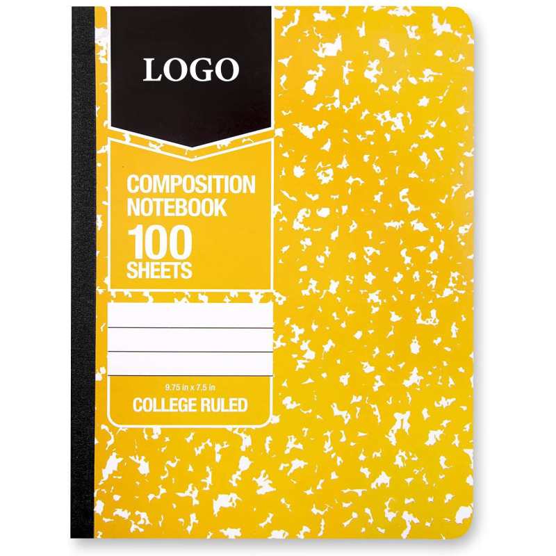 Cahier de composition ligné Basics College, 100 feuilles, couleurs marbrées assorties, paquet de 4