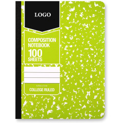 Basics College - Cuaderno de composición con rayas, 100 hojas, varios colores de mármol, paquete de 4