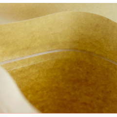 Пищевой мешок из крафт-бумаги с закрывающейся застежкой-молнией и прозрачным окном