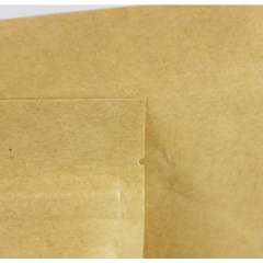 Пищевой мешок из крафт-бумаги с закрывающейся застежкой-молнией и прозрачным окном