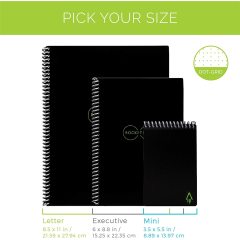 Cuaderno ecológico Dot-Grid con 1 bolígrafo y 1 paño de microfibra incluidos
