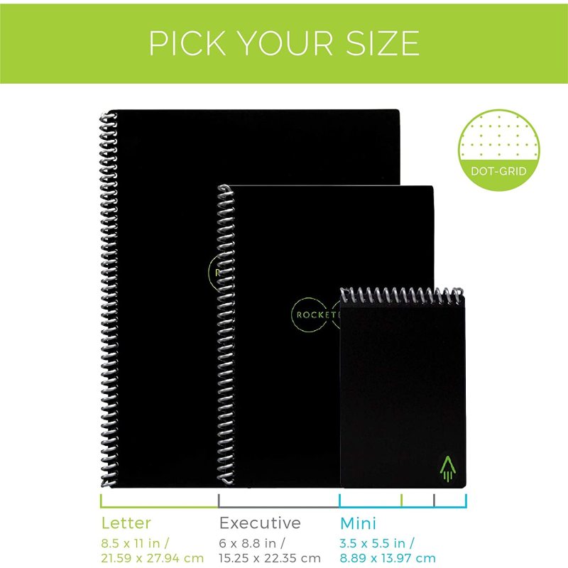 Cuaderno ecológico Dot-Grid con 1 bolígrafo y 1 paño de microfibra incluidos
