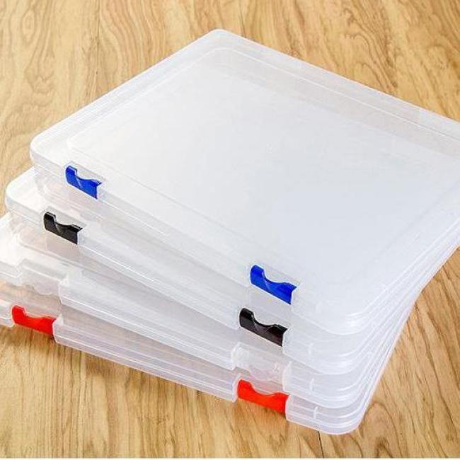Caja de archivo de plástico transparente PP