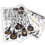 Top Vente Étiquettes d'autocollants d'Halloween Photo Feuilles d'autocollants d'Halloween Étiquette d'autocollant d'Halloween