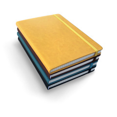 2021 Top Custom Color Logo PU Кожаный ноутбук в твердом переплете с эластичной лентой