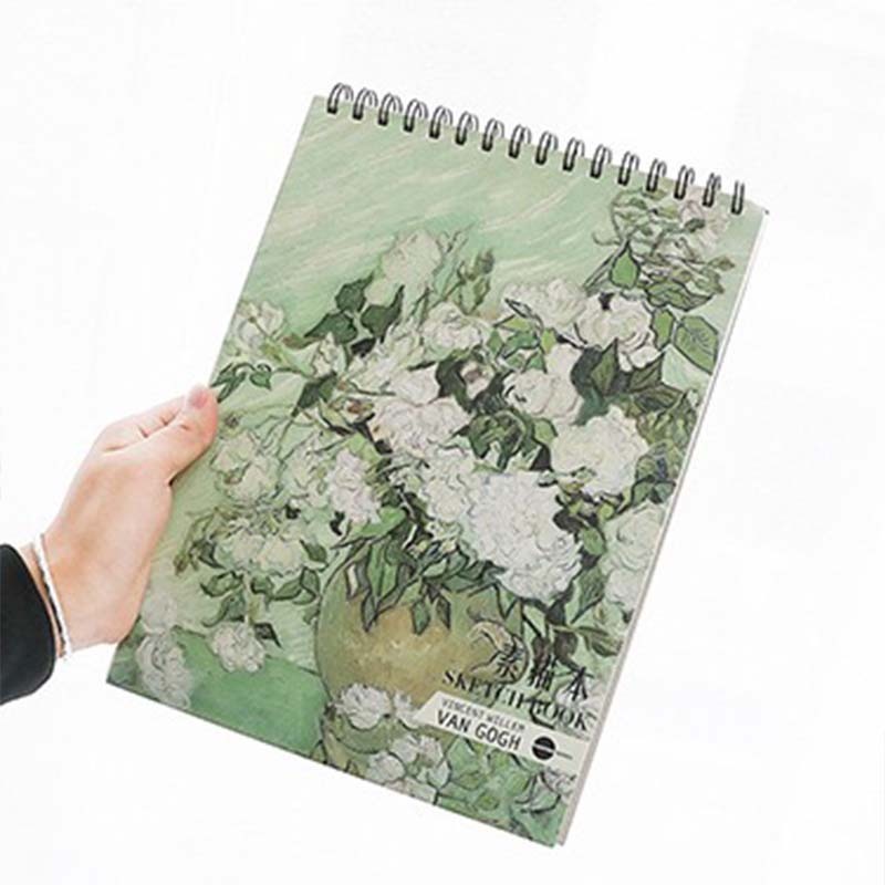 Hot Custom Wholesale Sketchbooks Watercolor Sketchbook Spiral Notebook A4/A5/A6 Sketch Book for Drawing