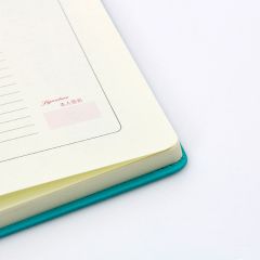 Логотип Customizble Printed Green PU Cover Perfect Binding Notebook для студентов
