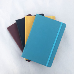 Cahier à couverture rigide en cuir PU avec logo couleur personnalisée 2021 avec bande élastique