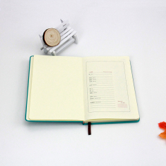 Логотип Customizble Printed Green PU Cover Perfect Binding Notebook для студентов