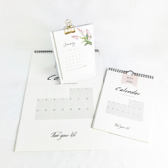 Calendario mensual de la tabla de escritorio del calendario de escritorio de la impresión personalizada 2021