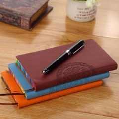Carnet de notes personnalisé en gros carnet de notes coloré cahier à couverture rigide à la mode cahier en cuir A6
